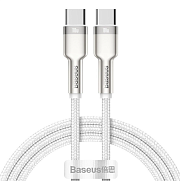 Кабель Baseus Cafule Series 100W Type-C - Type-C, 1 метр, белый Чёрный