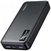 Портативная батарея Ugreen PB312, (USB/Type-C/PD/QC/LED индикатор) 20000мАч, Серая (25683)