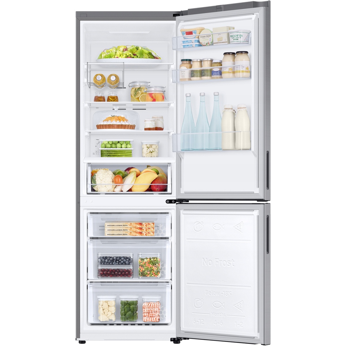 Холодильник Samsung RB33B612FSA (Объем - 344 л / Высота - 185,3 см / A+ / Серебряный / NoFrost / Space Max / All Around Cooling / Digital Inverter)