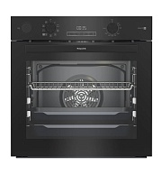 Духовой шкаф Hotpoint FE8 S832 DSH BLG (72 л / до 280°C / Чёрный, стекло / SteamAdd / Гидролиз / Гриль / Телескоп. направляющие (x2) / А+)