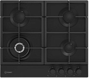 Поверхность газовая Indesit THPM 642 WS/BL/I (Чёрный / чугун. решетки / 4 конфорки (1,75/1,0/1,75/3,3 кВт) / WOK / газконтроль / электроподжиг)