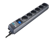 Сетевой фильтр Pilot S-MAX 3м (6 розеток) серый