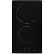 Поверхность электрическая KRONA EDEL 30 BL TK (Черный  / 2 конфорки / (1,2/1,8 кВт) / стеклокерамика / STOP&GO / 3 кВт)