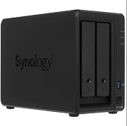 Сетевой накопитель Synology DS723+, 2x 2.5/3.5 HDD, AMD Ryzen R1600, 2 ГБ, 2xSSD NVMe, 2хUSB 3.2 Type-A, 2*RJ-45 1Гбит/с 