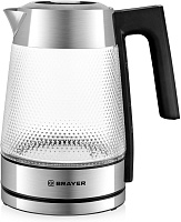 Чайник Brayer BR1079 (2200Вт / 1,8 л / стекло / серебристый / контроль температуры)