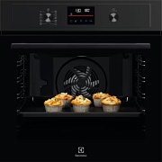 Духовой шкаф Electrolux EOD4P57H (SteamBake 600 / 72 л / до 300°C / Чёрный / Пиролиз / телескоп. напр. (x1))
