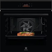 Духовой шкаф Electrolux EOE8P39H (MealAssist 700 / 72 л / до 300°C / Чёрное стекло / Пиролиз / телескопич. напр.(x1) / Термощуп / SoftClose)