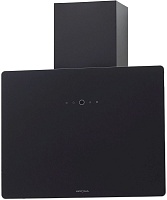 Вытяжка наклонная KRONA AURA 600 black S (1100 м³/ч / 80 Вт / LED освещение 2x2 Вт / ширина - 53.8 см / чёрный / металл+стекло)