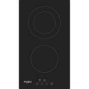 Поверхность электрическая Whirlpool WRD 6030 B (Черная / стеклокерамика / 2 конфорки / 2,9 кВт) Чёрный