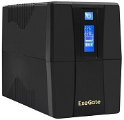ИБП Exegate Power Smart ULB-800.LCD.AVR.2SH (800VA/480W, LCD, AVR, 2*Schuko, батарея 12V 9Ah, Black) EX292776RUS