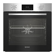 Духовой шкаф Indesit IFE 3644 J IX (72 л / до 250 °C / Нерж. сталь / Паровая очистка / Гриль / Съемные направляющие / А) Чёрный