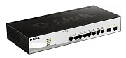 Коммутатор D-LINK DGS-1210-10P Управляемый L2 коммутатор с 8 портами POE 10/100/1000Base-T и 2 портами 1000Base-X SFP 