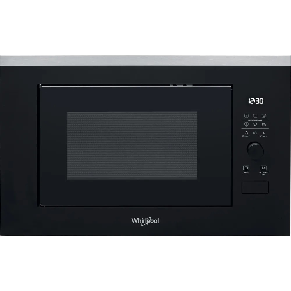 Микроволновая печь встраиваемая Whirlpool WMF250G (Чёрная / 25 литров / ширина - 59,4 см / 900 Вт / Гриль - 1000 Вт / JetDefrost 3D)-0