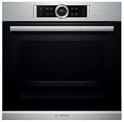 Духовой шкаф Bosch HBG634BS1 (Serie8 / нерж / EcoClean Direct / TFT-дисплей / SoftMove / 4D-HotAir) Белый