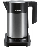Чайник Bosch TWK7203 (2200Вт / 1,7л / металл / черный / контроль температуры) Чёрный