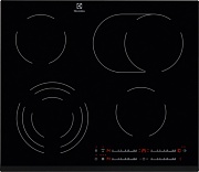 Поверхность электрическая Electrolux EHF6547FXK (Radiant 300 / Черная / стеклокерамика / 4 конфорки(1.2/1.2/2.4/2.3кВт) / Booster / 7.1 кВт) Чёрный