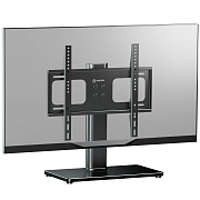 Подставка для ТВ ONKRON PT1 чёрный, для 26"-55", фиксированный, нагрузка до 35 кг,штанга 59,4 - 67,4 см, основание 43*42*0,1 см) Чёрный