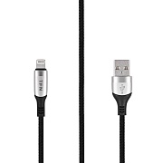 Кабель TFN BLAZE Lightning - USB, плетеный, 1.2 метра, серый (TFN-C-BLZ-AL1M-NI) Серый