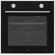 Духовой шкаф KRONA KUMMEL 60 BL (78 л / до 260 °C / Чёрное стекло / традиционная очистка / Боковые направляющие / А) Чёрный