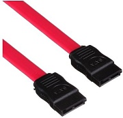 Кабель SATA - SATA ExeGate (EX-CC-SATA-DATA-0.3L ), 7pin/7pin, металлические защелки, длина - 0,3 метра