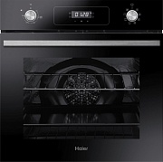 Духовой шкаф Haier HOD-P08WGB (70 л / Чёрное стекло / Гриль / Телескоп.напр.(x1) / AquaClean / A+) Чёрный