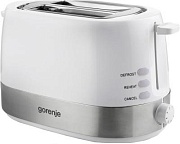 Тостер Gorenje T850WE (850 Вт/ тостов - 2/ подогрев, размораживание, решетка для подогрева булочек, поддон для крошек/ белый) 