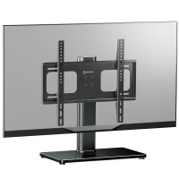 Подставка для ТВ ONKRON PT1 чёрный, для 26"-55", фиксированный, нагрузка до 35 кг,штанга 59,4 - 67,4 см, основание 43*42*0,1 см) Чёрный