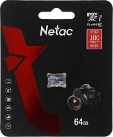 Память micro Secure Digital Card  64Gb Netac Ultra / без адаптера SD /NT02P500ULT-064G-S/