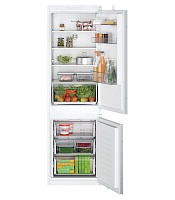 Холодильник встраиваемый Bosch KIN86NSE0 (Serie2 / Объем - 260 л / Высота - 177.2см / Слайдерное крепление фасадов / FrostFree / А++) Белый