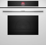 Духовой шкаф Bosch HBG7721W1S (Serie8 / 71 л / до 300 °C / белое стекло / Гриль / Пиролиз / Home Connect / Hotair Gentle / SoftClose / A+)