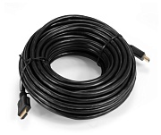 Кабель HDMI - HDMI ExeGate (EX-CC-HDMI2-15.0) 19M/19M, v2.0, 15м, 4K UHD, Ethernet, позолоченные контакты Чёрный