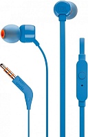 Проводные наушники с микрофоном JBL T110, (кабель 1.2 м), синий