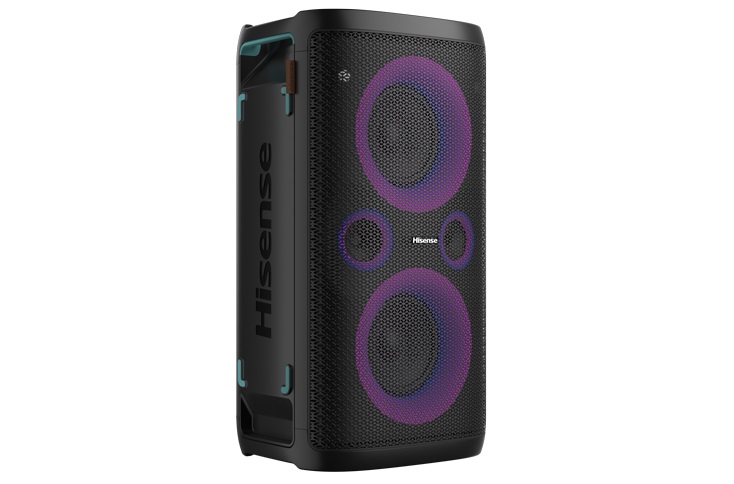 Портативная акустическая система Hisense PARTY ROCKER ONE (300 Вт / TWS / USB / FM / Bluetooth / IPx4 / Батарея 5000 mAh / RGB подстветка)