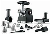 Мясорубка Bosch MFWS660B (2100 Вт/ 3,5 кг/мин/ корпус - пластик, металл/ реверс/ 10 насадок / чёрный)