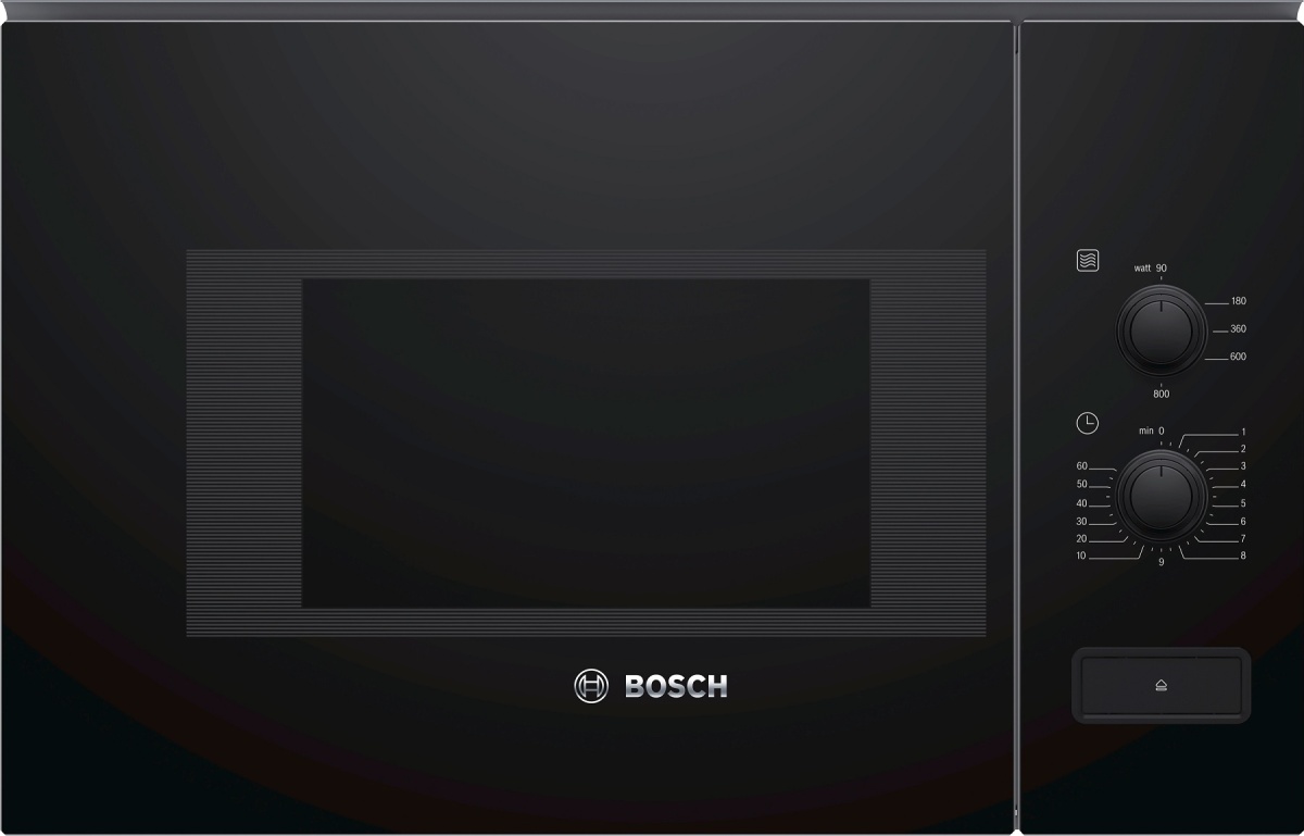 Микроволновая печь встраиваемая Bosch BFL520MB0 (Serie4 / черный / 20л / ширина - 59,4 см / 800Вт)