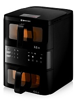 Аэрогриль Brayer BR2048 (2500 Вт, 10 л (2 чаши 3,5/6,5 л), упр. - сенсорное, программ - 10, таймер на - 60 мин)