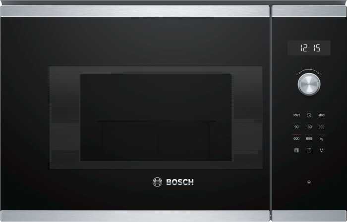 Микроволновая печь встраиваемая Bosch BEL524MS0 (Serie6 / черный/нерж / 20л / ширина - 59,4 см / 800Вт / гриль / AutoPilot8)
