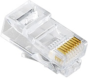 Коннектор ExeGate RJ-45 (8P8C) кат.6 под одножильный кабель UTP, золотое напыление (100 шт.) (EX283691RUS)
