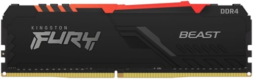 Память DDR4  8Gb 3200MHz Kingston FURY Beast Black RGB KF432C16BBA/8