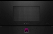 Микроволновая печь встраиваемая Bosch BFL9221B1 (Serie8 / черный / 21л / ширина - 59,4 см / 900Вт / AutoPilot7 / QuickStart)