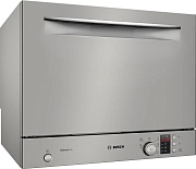 Машина посудомоечная отдельностоящая компактная Bosch SKS62E38EU (Serie4 / 6 комплектов / AquaStop / Серебряная) Серебристый