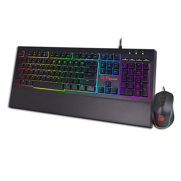 Игровой комплект Tt eSPORTS by Thermaltake Challenger Elite RGB Combo с RGB подстветкой (клавиатура c английской раскладкой + мышка) (CM-CEL-WLXXMB)