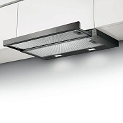 Вытяжка телескопическая Faber Flexa NG Glass LUX BK A60 (420 м³/ч / 125 Вт / LED освещение 2x4 Вт / ширина - 59.8 см / чёрное стекло) Чёрный