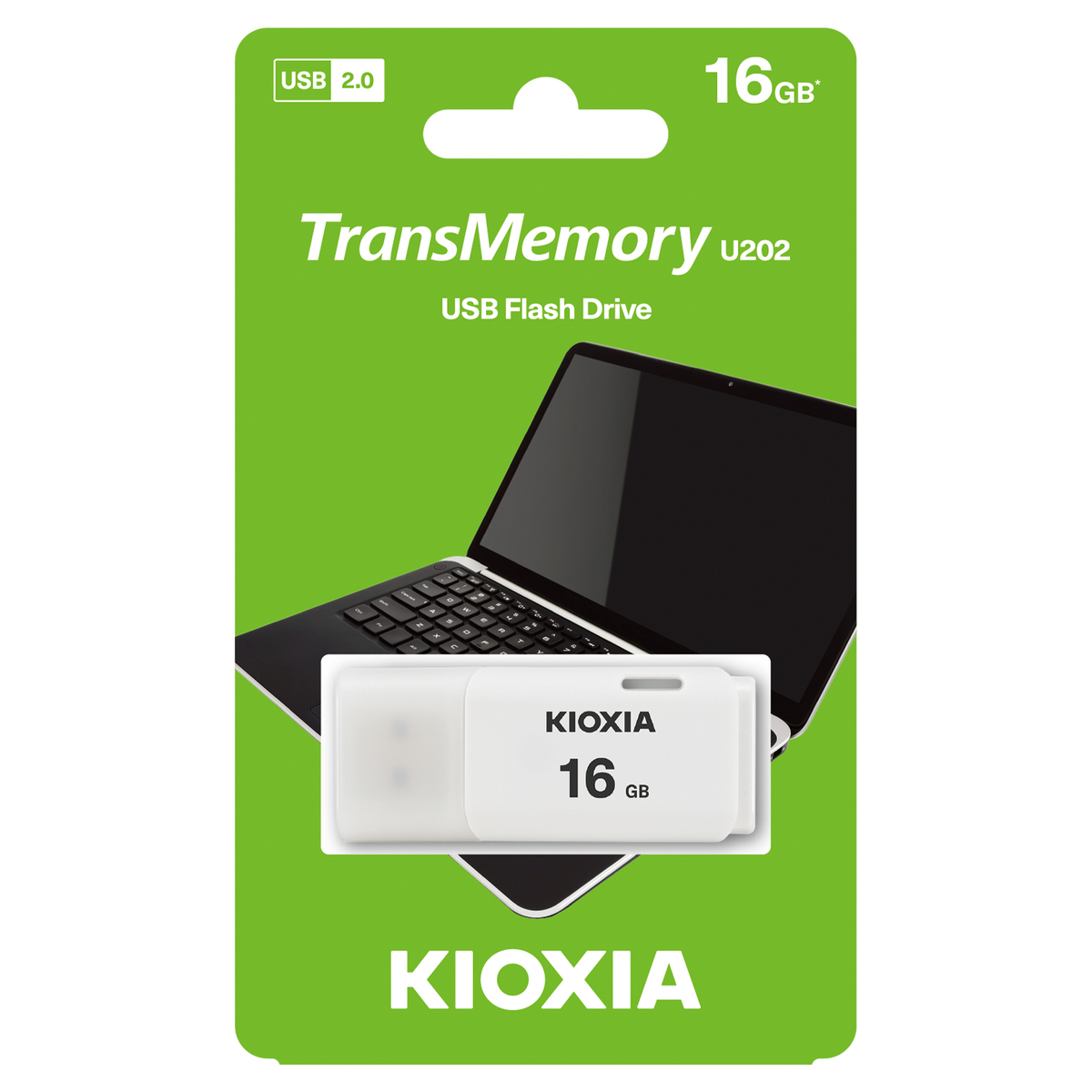 Память USB2.0 Flash Drive 16Gb KIOXIA (TOSHIBA) U202 WHITE [LU202W016GG4]