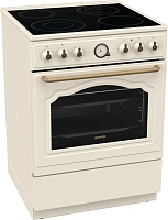 Плита электрическая Gorenje GECS6B70CLI (Classico / Бежевый / духовка - 71 л / 4 конфорки (2200/1800/1200/1700Вт) / AquaClean / Мощность - 10,2 кВт) Бежевый