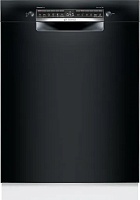 Машина посудомоечная встраиваемая 60 см Bosch SMU4HCB01S (Serie4 / 14 комплектов / 3 полки / расход воды - 9 л / Home Connect / Чёрный фасад / А+++) Чёрный