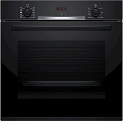 Духовой шкаф Bosch HQA334EB4 (Serie4 / 71 л / до 275 °C / Чёрное стекло / Гриль / телескоп. направляющие(x1) / EcoClean Direct / SoftClose / HotAir)