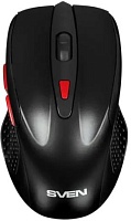Беспроводная мышь SVEN RX-450W чёрная (2,4 GHz, АКБ, 5+1кл. 1200-3200DPI, блист.) (SV-021825)
