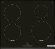 Поверхность индукционная Bosch PIE631BB5E (Serie4 / Чёрная стеклокерамика / 4 конфорки / QuickStart / PowerBoost / ReStart / QuickStop / 7,4 кВт)