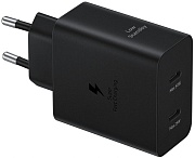 Сетевое зарядное устройство Samsung EP-T5020XBEGEU, (Type-C*2/50W/3A/PD), Черное